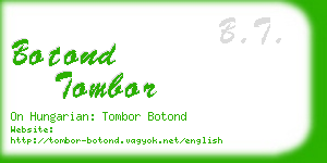 botond tombor business card